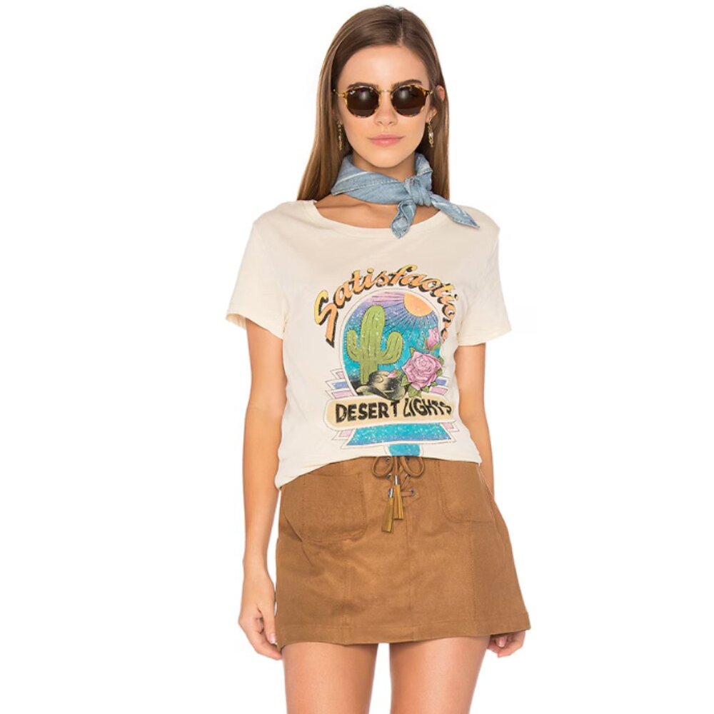 Spell Satisfaction Desert Lights Tee Small Cream T-Shirt